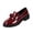 Red, variant on Willtoo Women's Chunky Heel Loafers Fashion Metal Buckle Comfort Round Toe Anti-Slip Lug Sole Platform Slip On Loafers Casual Work Business Dress Shoes