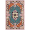 thumbnail image 2 of SAFAVIEH Bellagio Chandler Floral Wool Area Rug, Blue/Pink, 3' x 3' Round, 2 of 7
