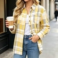 thumbnail image 2 of Enjoytime Plaid Fall Shirts for Women Flannel Button Down Long Sleeve Shackets Trendy Work Business Casual Jacket with Pocket, 2 of 7