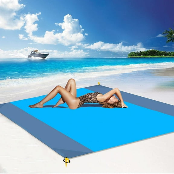 Beach Blanket Picnic Blankets Sandproof Waterproof Beach Mat 79" X 83"