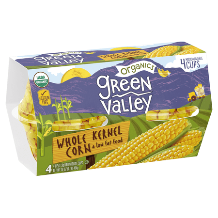 Green Valley Organic Whole Kernel Corn, 4 oz, 4 Cups