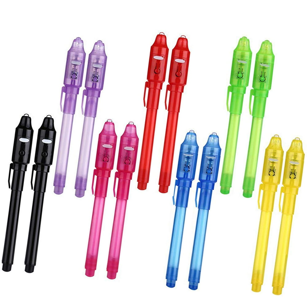 Reactionnx Invisible Ink Pen, Pen Invisible Disappearing Ink Pen with UV Light Magic Marker for