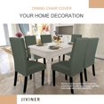 thumbnail image 2 of Stretch Chair Covers for Dining Chairs Set of 6 Decorative Jacquard Dining Room Chair Covers Washable Kitchen Chair Slip Covers for Dining Room, Hotel, Party (6, Army Green), 2 of 7