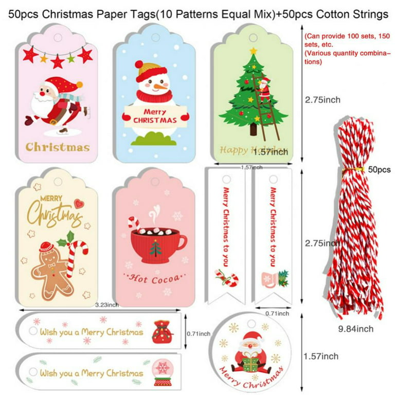 Christmas Gift Tags Cute Christmas Gift Tags With String