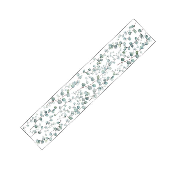 Bearachild Calcomanías autoadhesivas de plantas de hoja verde sin costuras, pegatinas de pared resistentes a desgarros, papel tapiz extraíble, fondo de TV Decoración del hogar Bearachild HA074873-00