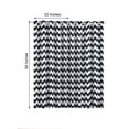 thumbnail image 5 of Efavormart 2 Panels White/Black Polyester Chevron Design Thermal Insulated Blackout Room Darkening Grommet Top Curtain 52"x84", 5 of 9