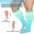 thumbnail image 2 of 3 Pairs Plus Size Copper Compression Socks for Women & Men Circulation 20-30 mmHg - Better Blood Flow, Swelling , Best Support for Medical, Running, Nursing, 2 of 7