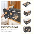 thumbnail image 2 of Yayeee Collapsible Cube Storage Bin with Lid Fabric Closet Decorative Basket with Handles, Retro Watercolor Planet, 2 of 7