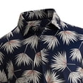 thumbnail image 5 of HAOYUNL Shirts for Mens T-Shirt Ice Silk Floral Tees lapel Short-Sleeved Pullover Male Sports Athletic Undershirts T S-2XL, 5 of 8