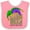 Pink and White, variant on Inktastic Mardi Gras New Orleans Louisiana Jester Hat Boys or Girls Baby Bib