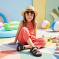 thumbnail image 4 of Cushionaire Orbit Kids Sandals Lightweight Waterproof EVA Slides with Adjustable Buckle Everyday Casual Comfort Girls Sandals, 4 of 29