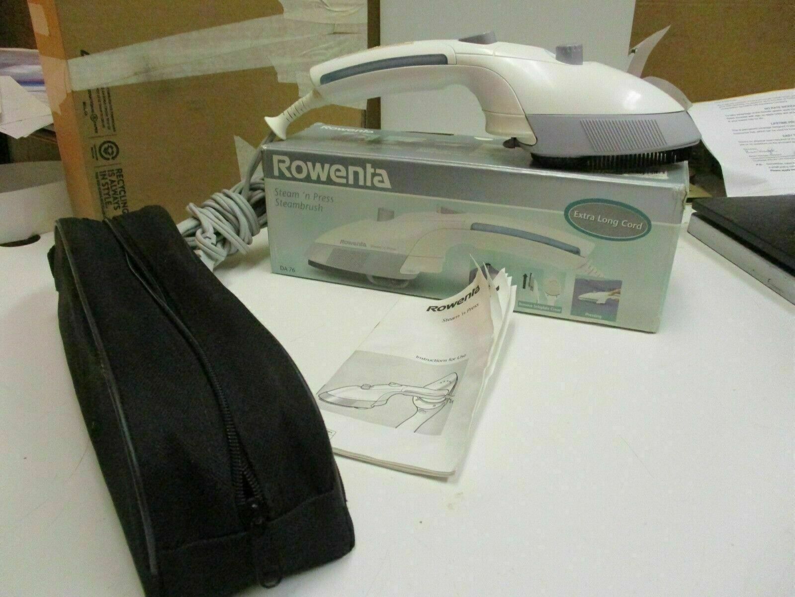 Rowenta DA76 Steam 'n Press Garment Steambrush w/Storage Bag Dual