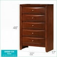 thumbnail image 3 of Chests & Wardrobes, Modern Cherry Wood Veneer Chest with Dovetailed Drawers | Cherry | Particle Board, 3 of 6