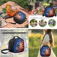 thumbnail image 6 of Yspwyqan Kids Flame Baseball Backpack Set for Elementary, USA Flag Backpack and Lunchbox with Padded Straps, Large Capacity Daypack for Boys Back to School Supplies, 6 of 7