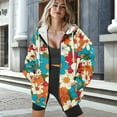 thumbnail image 3 of COEQINE Women's Full Zip Up Hoodie Oversized Fashion Sweatshirts Cute Guinea Pig and Floral Pattern Y2K Outfits Jacket Long Sleeve Fall Casual Wear Lightweight Tops with Pockets, XS, 3 of 7