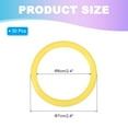 thumbnail image 2 of Anillos de lanzamiento de plástico Uxcell para botellas, anillos de carnaval, aros de plástico para práctica de velocidad y agilidad, favor de fiesta al aire libre de 2.8 pulgadas, amarillo, 2 of 7