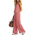 thumbnail image 6 of jobturf Womens 2 Piece Outfits Summer Polka Dots Tank Top Drawstring Wide Leg Pants with Pockets Lightweight Casual Loungewear Sets S-2XL, 6 of 6