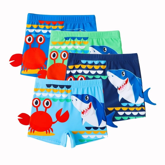 Toddler Little Boys Swim Trunks Kids Boardshorts Quick Dry Beach Shorts UPF 50+ 3-10T