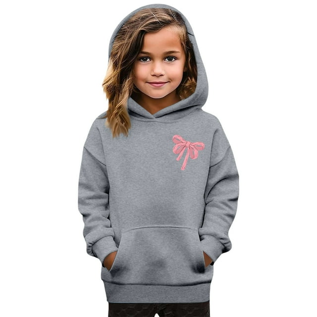 Chandail en Molleton Adolescent Garçon Manches Longues Imprimé à Capuche Chandail en Molleton Filles Surdimensionné Col Rond Chandails en Molleton Vêtements d'Automne Chandail en Molleton pour Filles 13-14 Ans