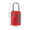 thumbnail image 2 of KONTONTY 1Set TSA Approved Tool Box Lock 3 Combination Red, 2 of 8