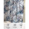 thumbnail image 6 of Sheer Curtains 84 Inches Long, Palm Leaves Semi Sheer Curtains Light Filtering Window Treatment, Spring Tropical Leaf Botanical Vintage Blue Privacy Voile Drapes for Living Room Bedroom 52x84 Inch, 6 of 7
