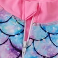 thumbnail image 4 of Marendyee Girls Mermaid Swimming One Piece Swimsuits for Toddler Long Sleeve Mermaid Scales Swimwear UPF 50 Sun Protection with Zipper 120 cm 5-6 Years, 4 of 15