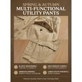 thumbnail image 4 of Men's Heavyweight Cargo Pants Regular Fit 100% Cotton Multi-Pocket Work Trousers with Elastic Waist, 4 of 12