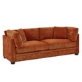 thumbnail image 6 of Christopher Knight Home 83.5" Modern 3-Seater Sofa with Flared Arms and Pillows, Chenille Upholstery, Caramel, 6 of 10
