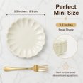 thumbnail image 5 of 60 Pcs Mini Dessert Plates Cupcake Plates, XISELI 3.5 Inch Scalloped Edge Paper Dessert Plates Round Mousse Cupcake Base for Baking Birthday Wedding Party Events, Beige, 5 of 7