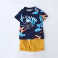 thumbnail image 2 of Esaierr Baby Toddler Boys Girls Outfits Cartoon Short Sleeve T-Shirt Top + Shorts Summer Newborn Set 2Pcs for 2-8Y, 2 of 8
