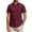 Deep Burgundy, variant on Men's Short Sleeve Dress Shirts Casual Button Down Shirt Regular Fit