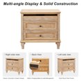 thumbnail image 3 of Leumius 28" Nightstand with Charging Station, Farmhouse Bedside Table with 3 Drawers, USB and Type-C Ports, Storage End Table for Bedroom Living Room Office Natural, 3 of 7