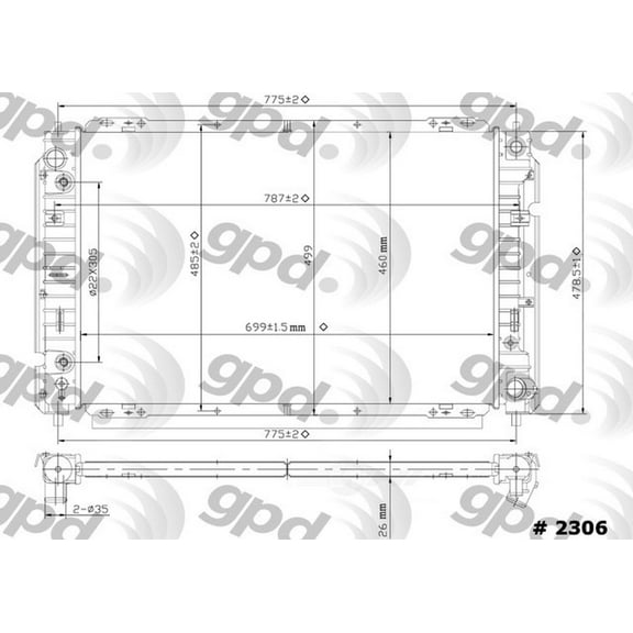 Radiator Fits select: 2001-2006 MAZDA TRIBUTE, 2001-2004 FORD ESCAPE