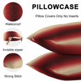 thumbnail image 5 of Red Black Khaki Ombre Lumbar Pillow Covers 20x12 Inch Set of 2, Modern Abstract Art Gradient Waterproof Outdoor Pillow Covers, Decorative Cushion Pillowcases for Couch, Sofa, Bed, Garden, Patio, 5 of 9