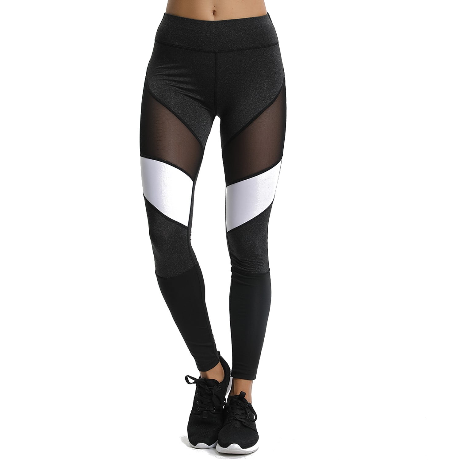 FITTOO - FITTOO Workout Leggings Yoga Capris Mesh Tights Running Yoga ...