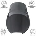 thumbnail image 6 of BASSDASH UPF 50+ Foldable Fishing Hat Baseball Cap with Removable Neck Flap Portable for Men Women Golf Hiking, 6 of 7
