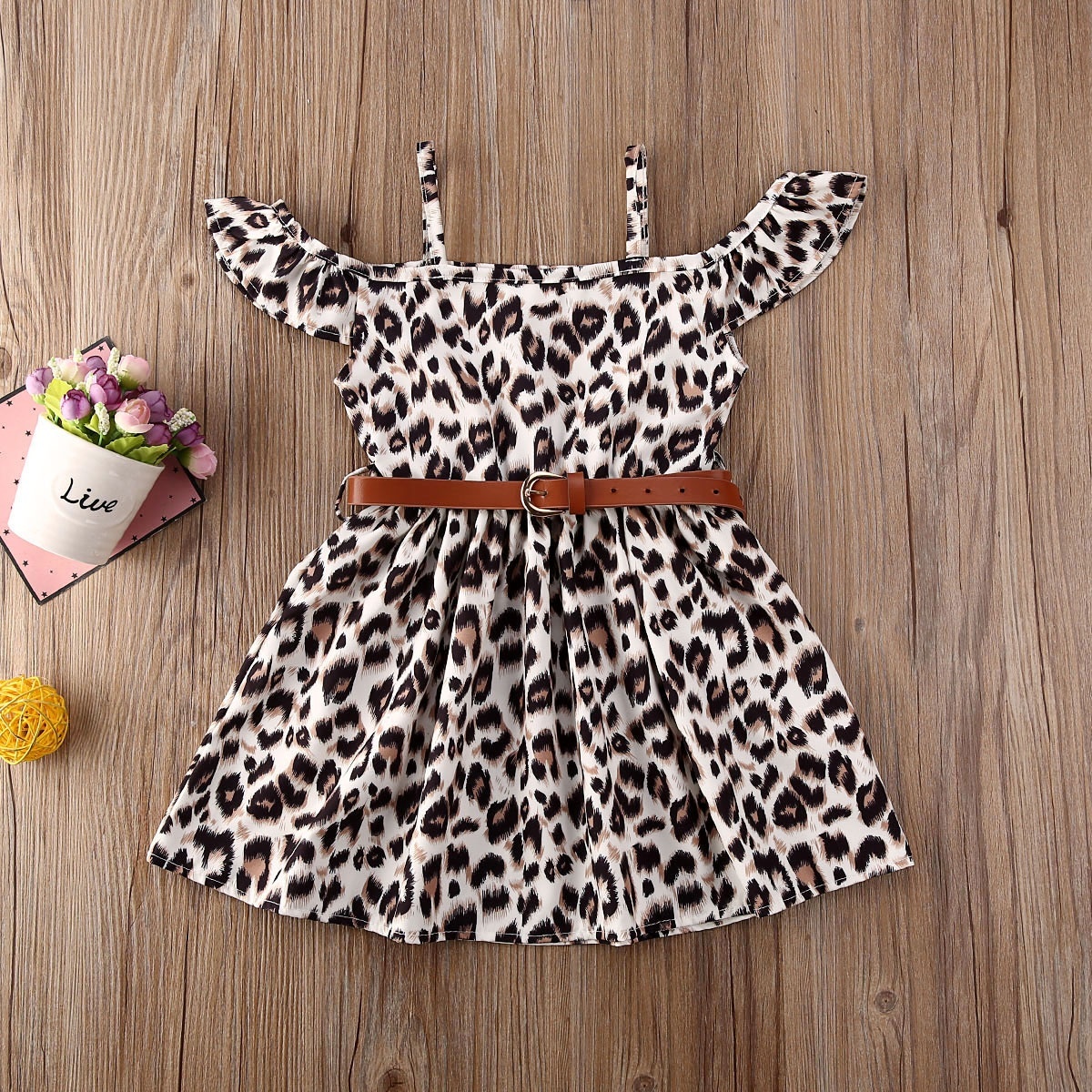 baby girl leopard print dress