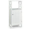 thumbnail image 1 of Costway Bathroom Floor Cabinet Side Storage Organizer with Open Shelf & Adjustable Shelf, 1 of 10