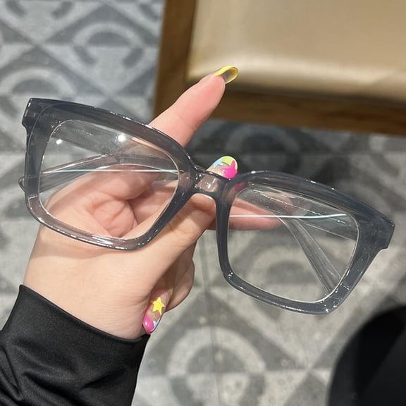 Fashion Large Frame Square Sunglasses for Women Anti-Blue Light Glasses