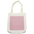 thumbnail image 1 of Geometric Tote Bag, Striped Pattern with Pink Tones Thick and Tiny Lines Modern Illustration, Cloth Linen Reusable Bag for Shopping Books Beach and More, 16.5" X 14", Cream, by Ambesonne, 1 of 2