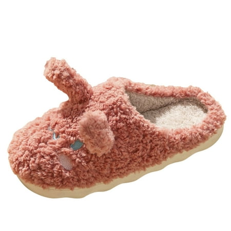 

Women Slippers Women Slippers Autumn And Winter Comfortable Cartoon Cute Rabbit Warm Indoor Non Slip Watermelon Red 9