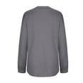 thumbnail image 5 of DuoJiaJ Women's Long Sleeve Lapel Shirt,Irregular Pocket Splicing Casual Blouse,L, 5 of 5