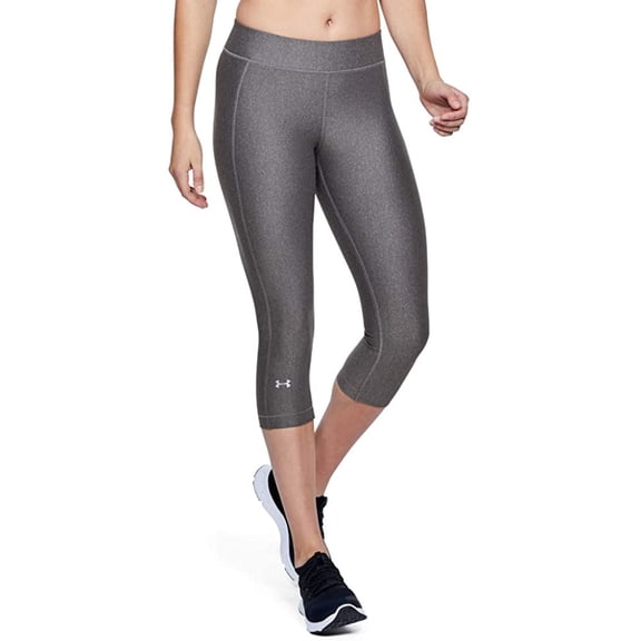 Under Armour Womens Charcoal Gray HeatGear Compression Capri Leggings Sz XS $35