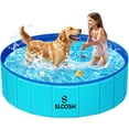 thumbnail image 1 of Piscina plegable para perros y niños Sloosh, 122 x 30 cm, portátil, azul, 1 of 9