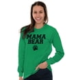 thumbnail image 4 of Mama Bear Paw Print Cute Mothers Day Women's Long Sleeve T Shirt Brisco Brands X, 4 of 5
