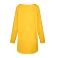 thumbnail image 5 of KHONTS Women's V Neck Long Sleeve T Shirts Solid Color Long Tops Loose Fit Casual Fashion Tees for Daily Wear Yellow XXXL, 5 of 5