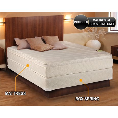 Comfort Pedic Firm Pillow Top (Eurotop) Mattress & Box Spring (King - 76"x80"x11") - Sleep System with Enhance Support- Fully Assembled, Plush Knit Cover, Great for your Back - By Dream Solutions USA