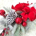 thumbnail image 3 of Corona de escalera de Navidad artificial que brilla intensamente con decoración de fiesta de luces de cadena (rojo) Tmvgtek Para estrenar, 3 of 6