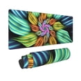 thumbnail image 2 of Pofeuu Hippie Style Print Desk Mat for Keyboard and Mouse，Computer Desk Matt for Desktop，Large Mouse Pad for Desk，Desk Pads on Top of Desks 12x31.5in, 2 of 8