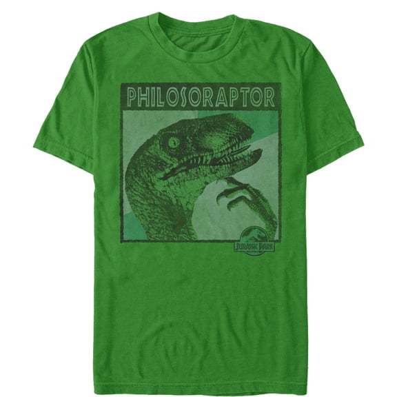 Men's Jurassic Park Deep Thinker Philosoraptor Graphic Tee Kelly Green 3X Large